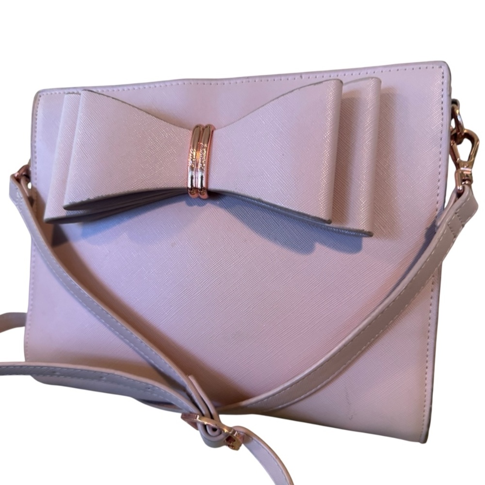 Betsey Johnson Pink Crossbody Bag with Bow